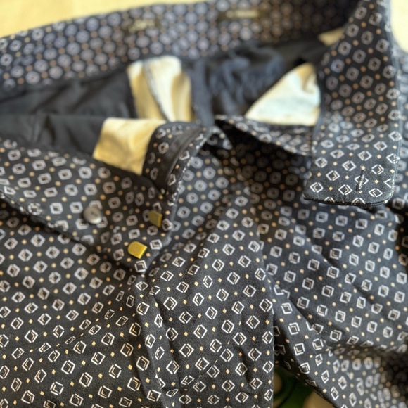 Loft Blue Geometric Print Julie Skinny Bermuda Shorts Women’s Size 10 - Picture 5 of 8